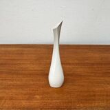 White sculptural German vase from the mid-century by Peter Müller for Sgrafo Modern, 1960s.