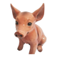Beautiful, handcrafted porcelain figurine of a piglet, made by Capodimon.