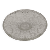 Vintage chiseled glass fruit bowl
