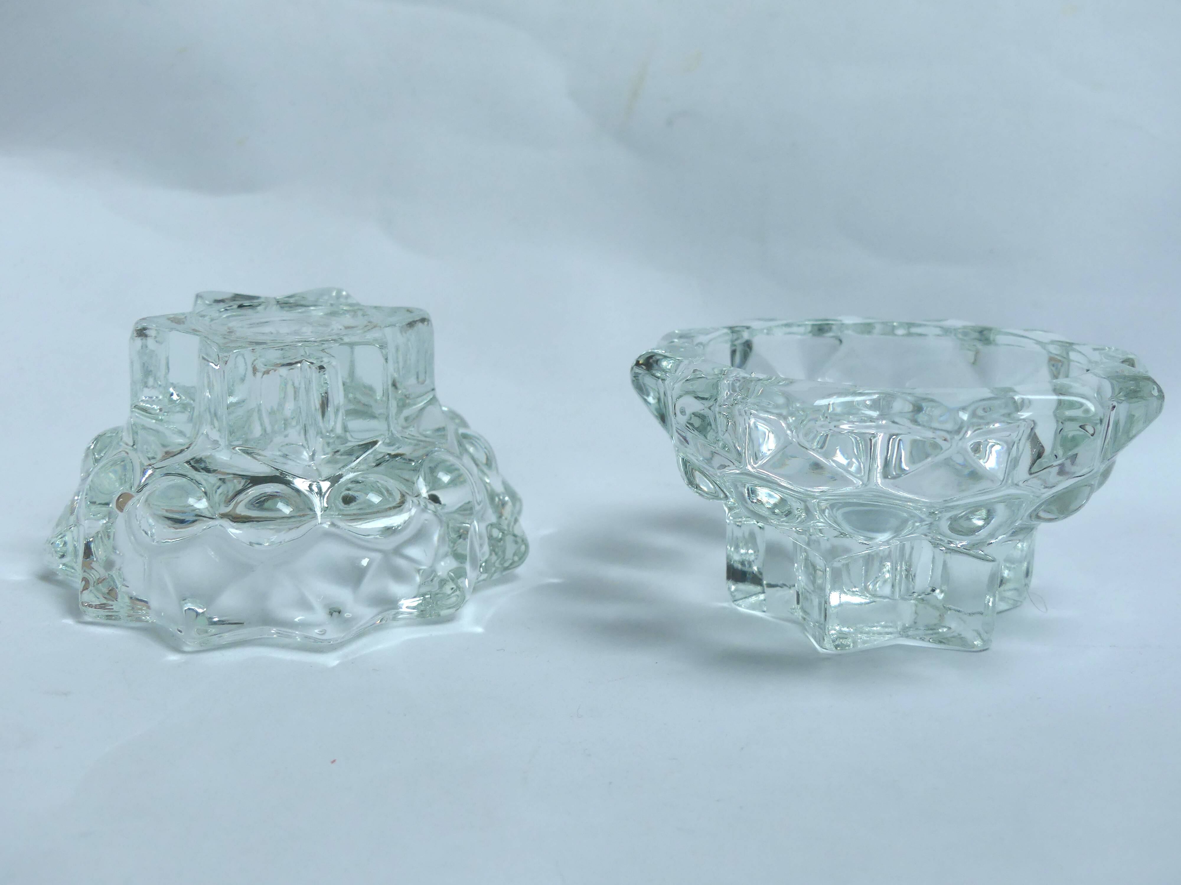 Reims glass candle holders