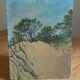 Old oil painting of a maritime landscape