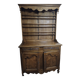 Antique Vendée dresser in solid elm by artisan Chaillou Hermouet.