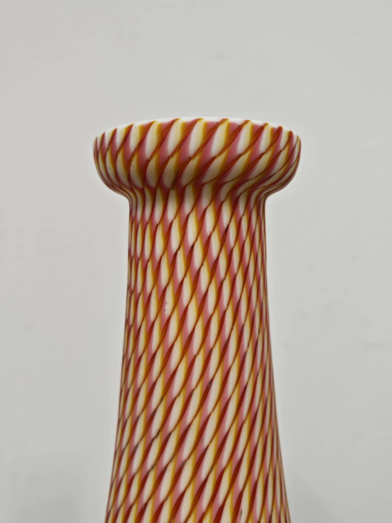 Victorian satin glass vase by Stevens and Williams, 1880s.