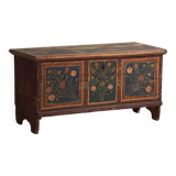 Ancienne malle de chevet à motifs floraux (c.1920) #44