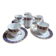 Vintage coffee service in porcelain Schumann Arzberg Bavaria - Blue and Gold
