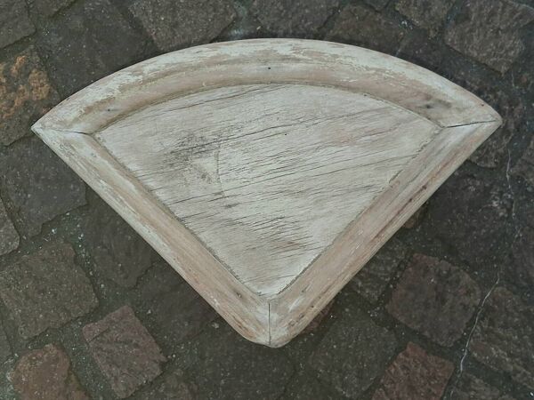 Ancienne sellette d'angle, encoignure, patine d'origine, style Chaby