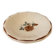 Vintage shallow dish Digoin Sarreguemines with a burgundy rose design.