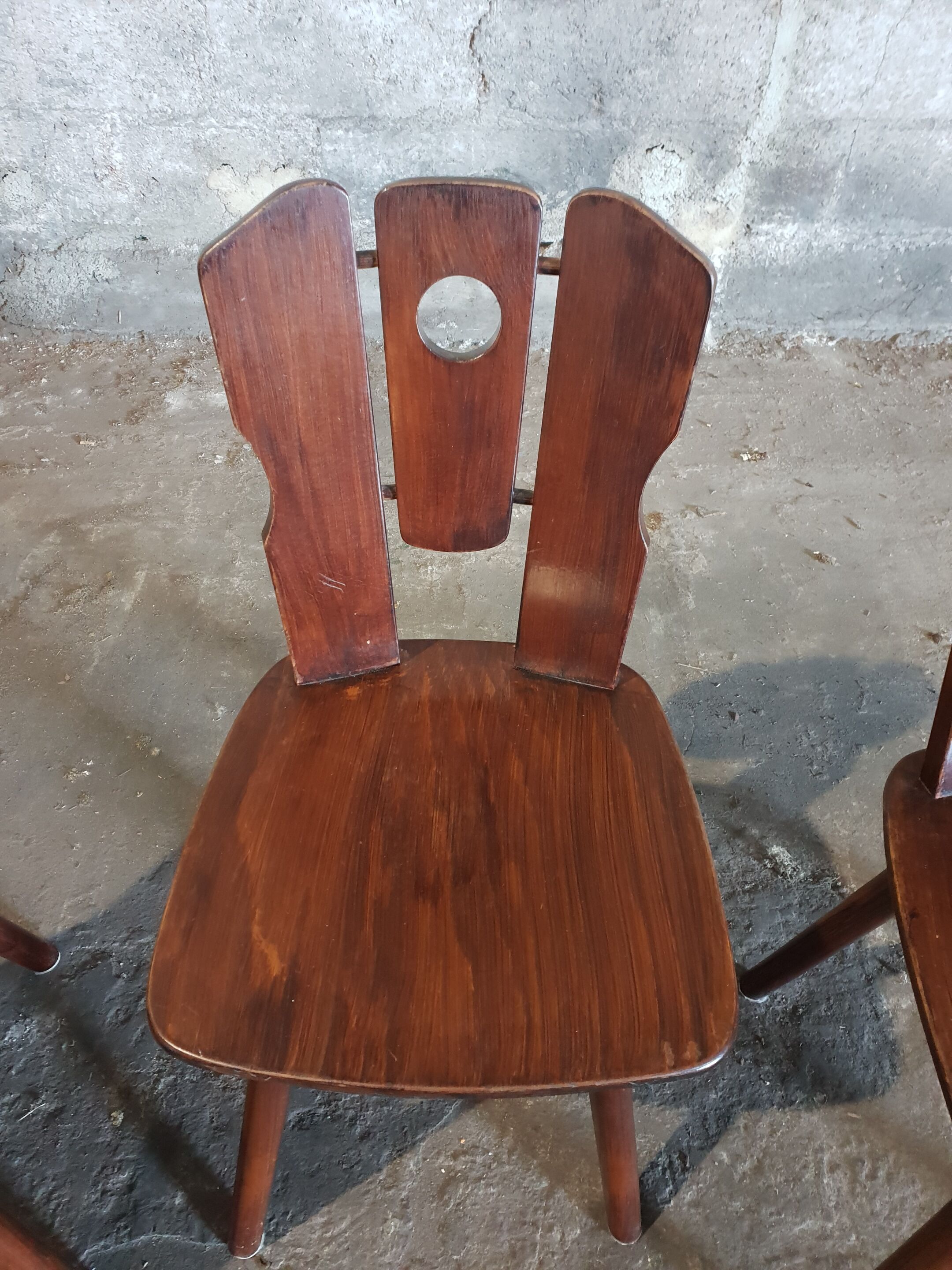 Series of 4 chalet chairs 1970