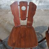 Série de 4 chaises de chalet 1970