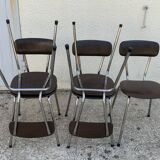 Chairs skaï and chrome 1970