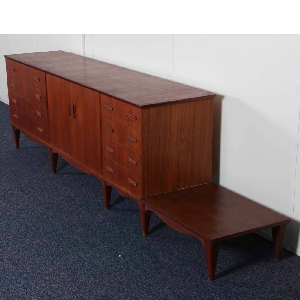 Large vintage wooden sideboard from the 1960s