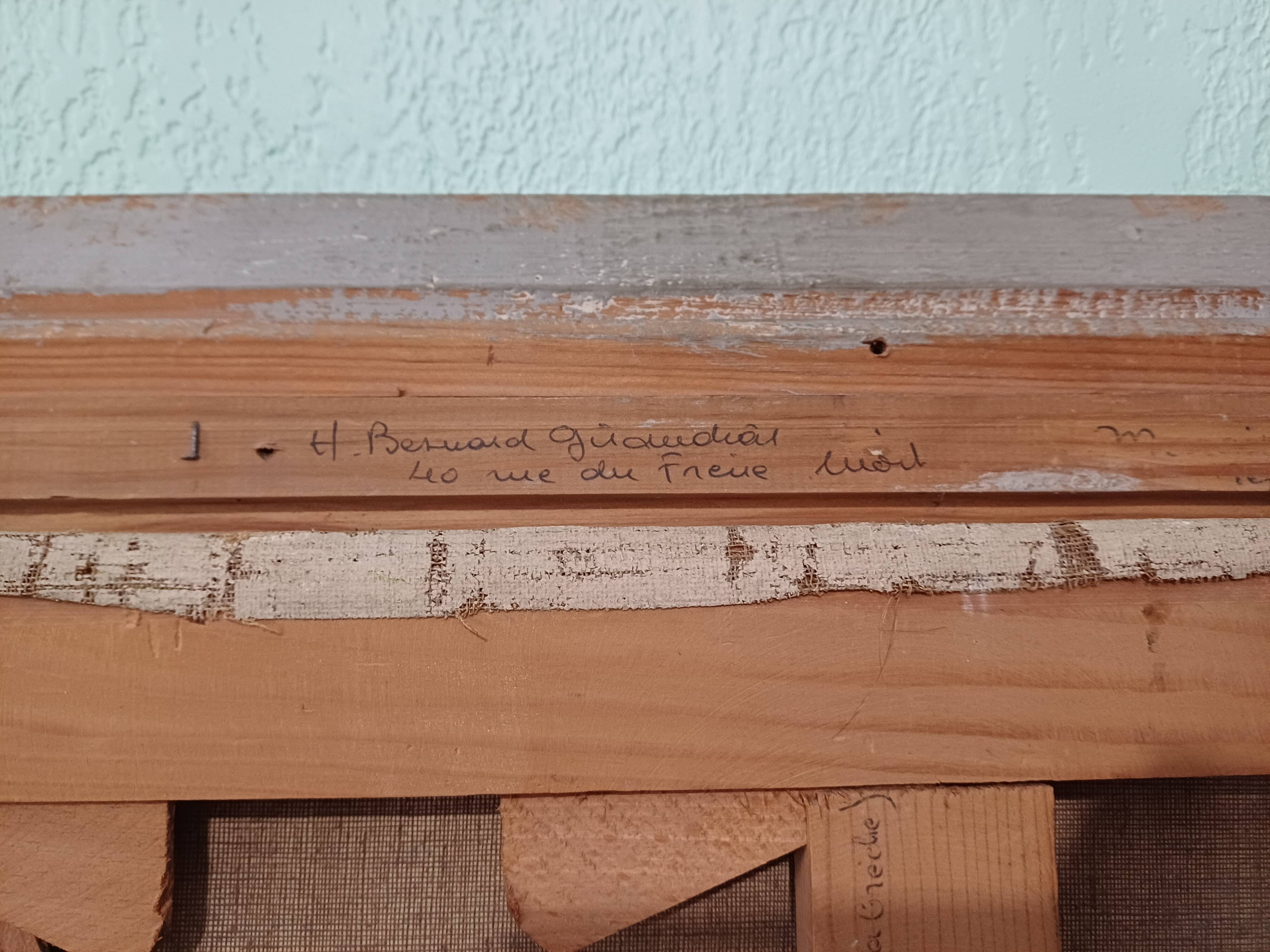 HST painting spring landscape signed vintage 70