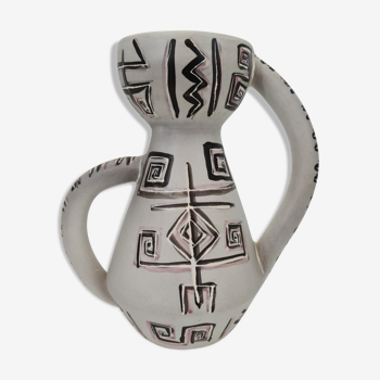 Ceramic vase enamelled by François RE in Vallauris 1960