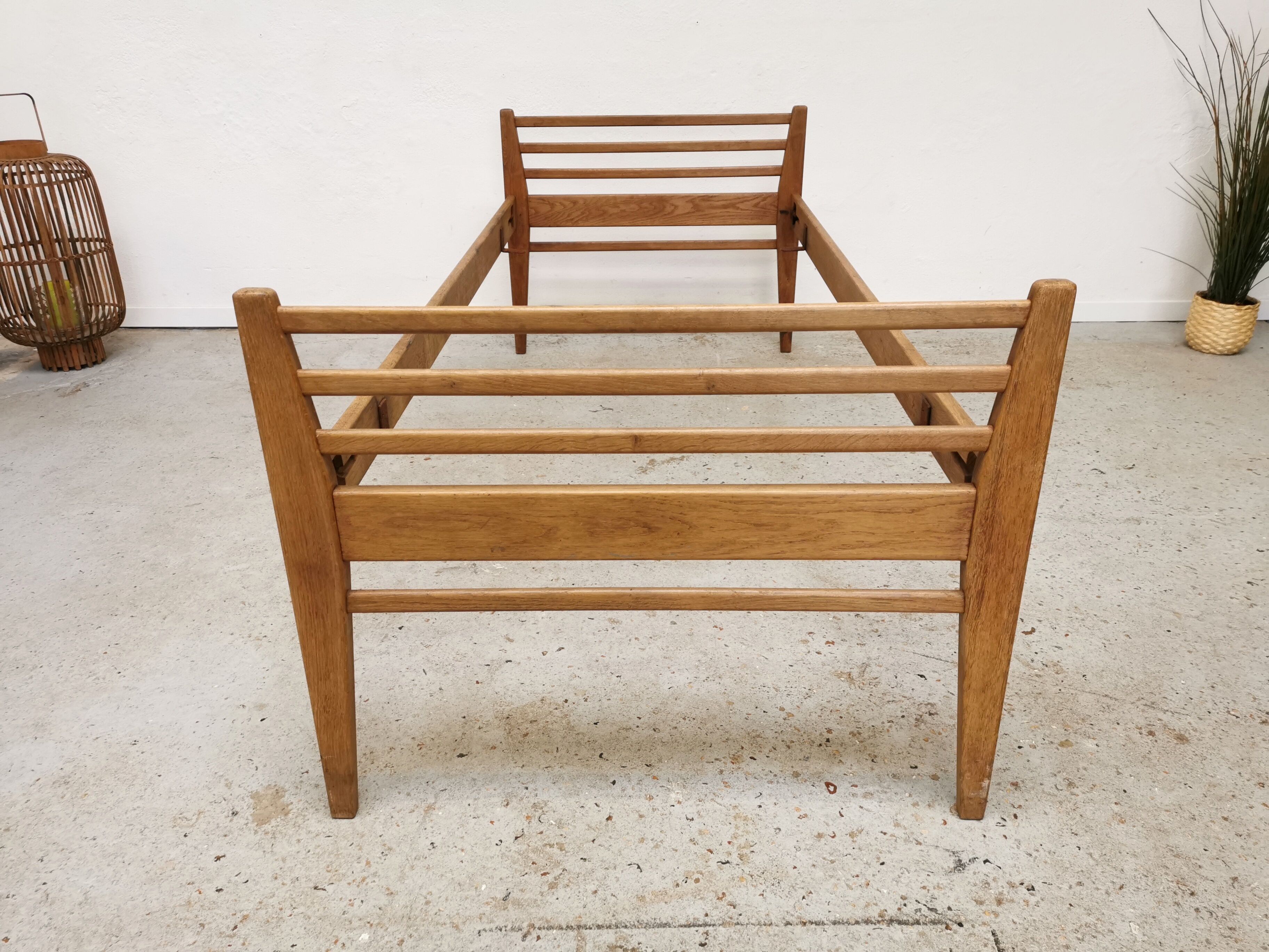Pair of vintage beds Marcel Gascoin 1950