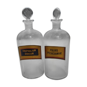 Paire de flacons de pharmacie