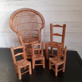 Set of doll chairs