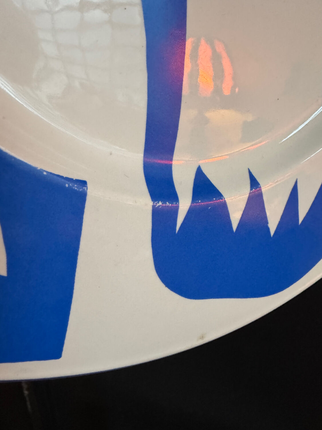 Fauvism style plate ceramic St Clément