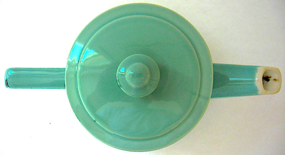 Théière en céramique vert d'eau