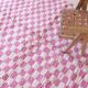 Tapis à damier rose - 292 x 217 cm