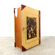 Italian Goatskin Book Shaped Dry Bar Cabinet by Aldo Tura, 1950s