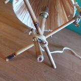 Vintage lamp with raffia lampshade