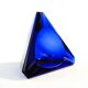 Art Deco ashtray, cobalt crystal, Moser, Czechoslovakia, 1950s