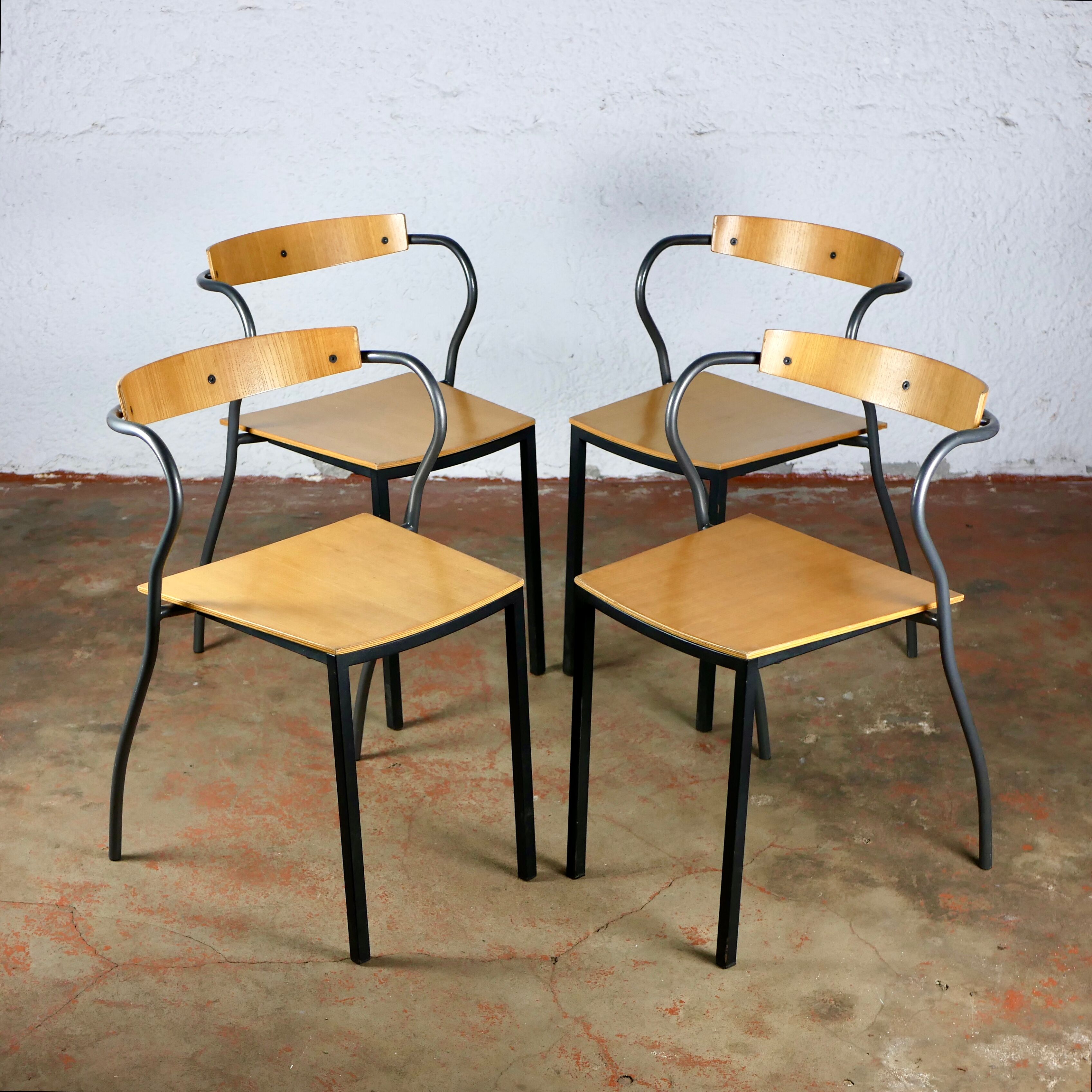 Series of 4 Rio chairs, by Pascal Mourgue for Artelano