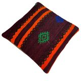 Vintage turkish kilim cushion cover , 40 x 40 cm