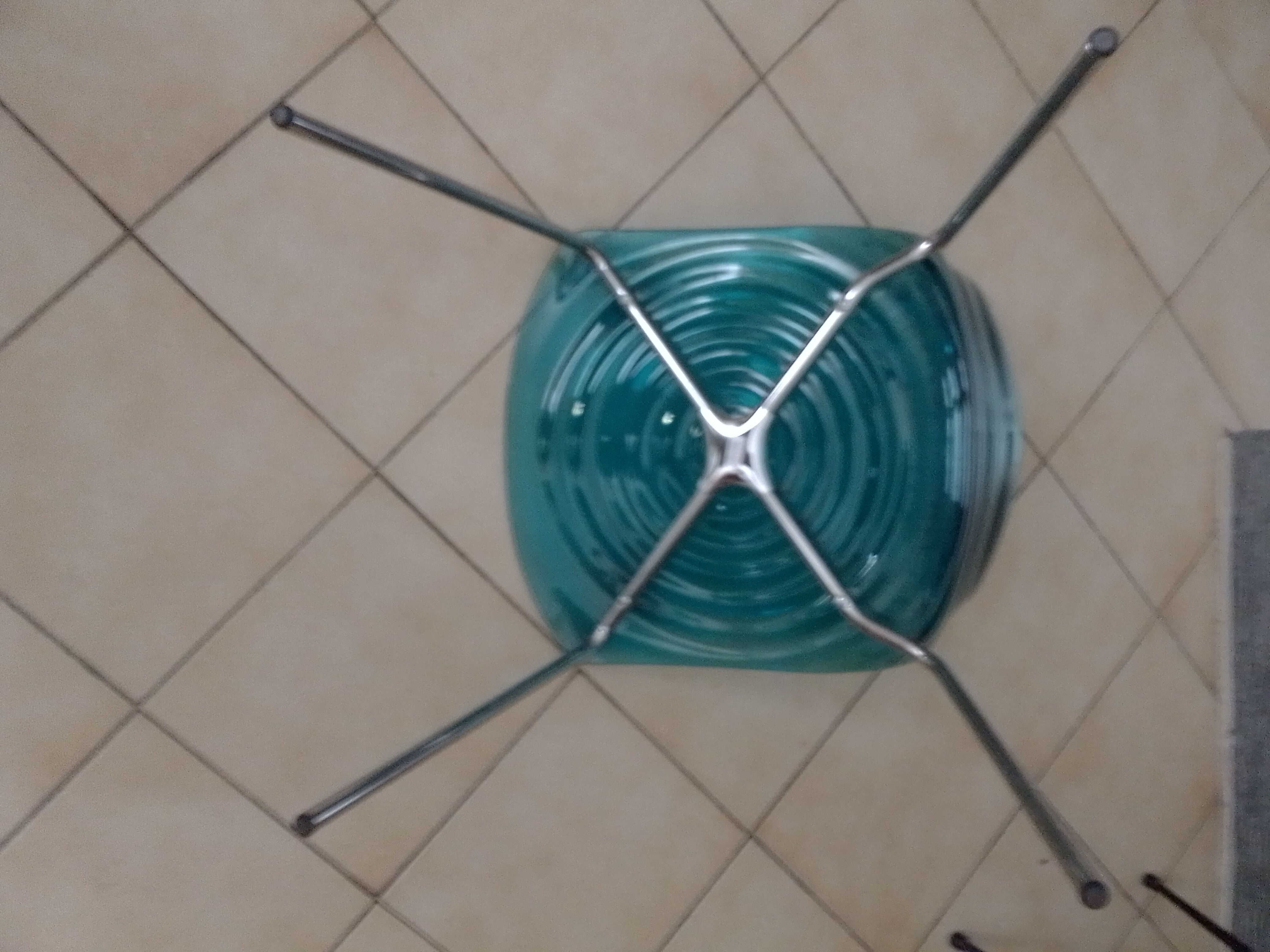 Blue polymer plastic chair Calligaris