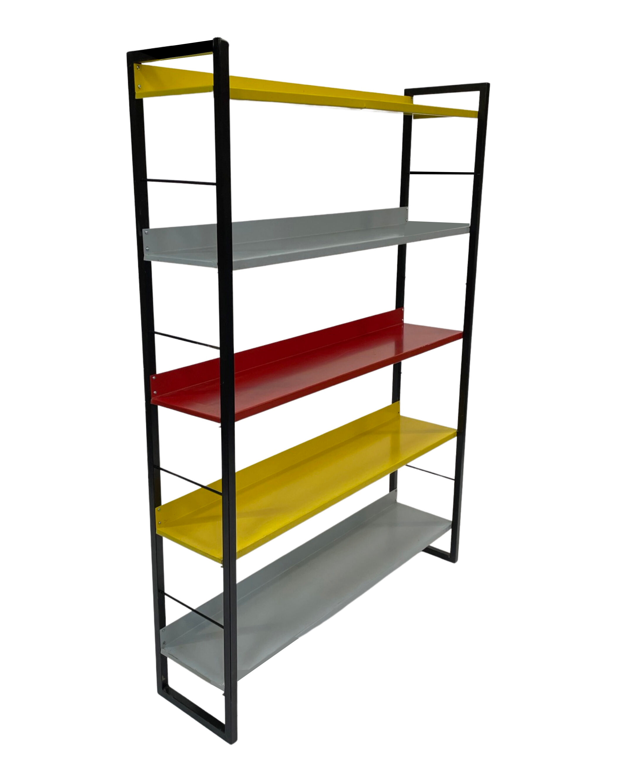 Small Tomado shelving unit in metal and several colours - 1960s Dutch Design