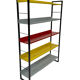 Small Tomado shelving unit in metal and several colours - 1960s Dutch Design