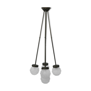 Suspension art déco avec 5 sphères