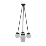 Art deco hanging lamp with 5 spheres on 5 rods