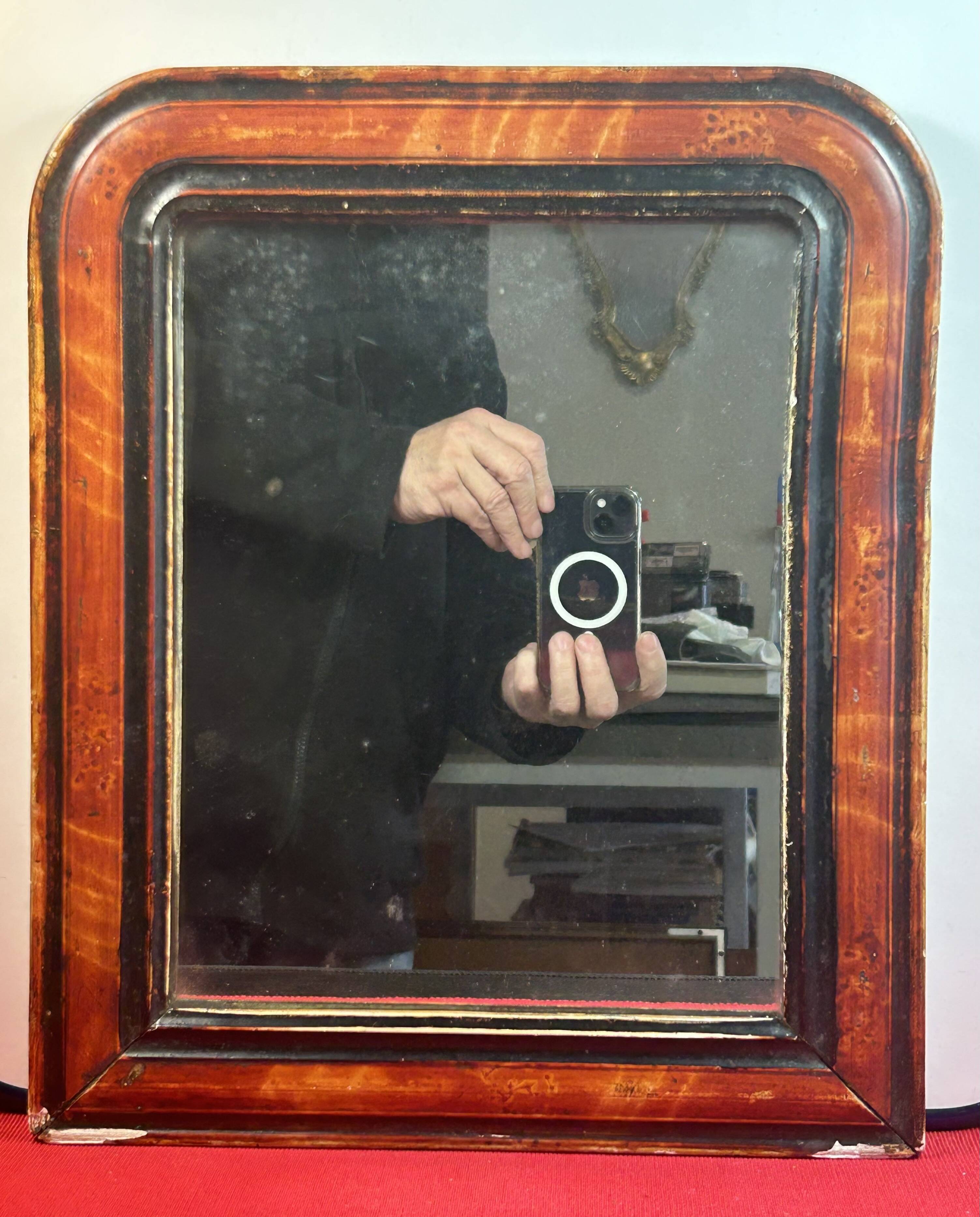 Louis-Philippe mercury mirror 32.5 x 38.5 cm