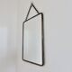 Antique vintage barber's mirror with chain, 1930s-40s