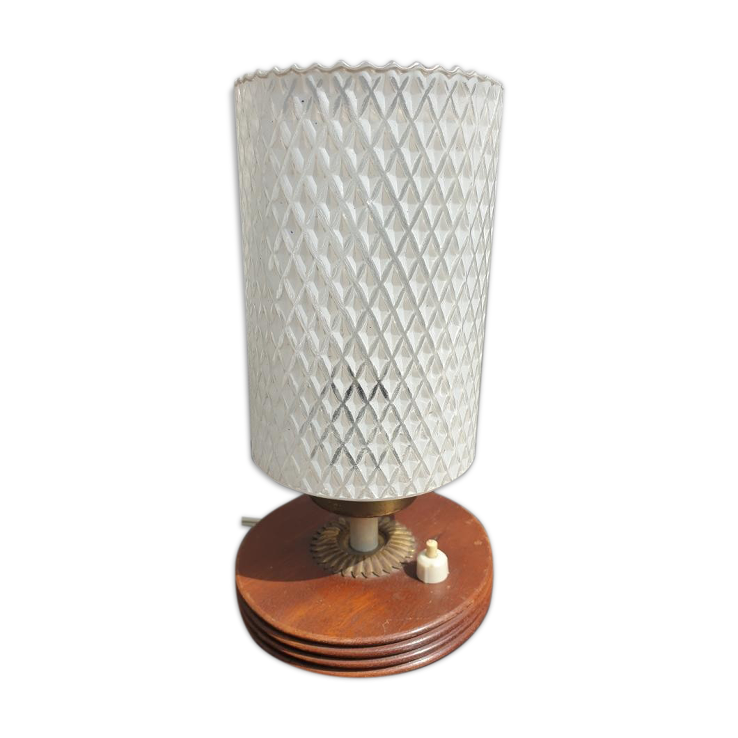 Table lamp 1960 diamond glass