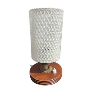 Lampe de table 1960 verre losange