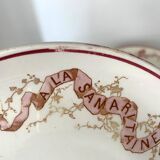 Set of 9 dessert plates "A la Samaritaine" K&G Lunéville 1900, art nouveau service