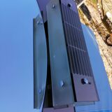 Large double mirrors 3 sconces brown smoked glass fontana arte style 1960 70