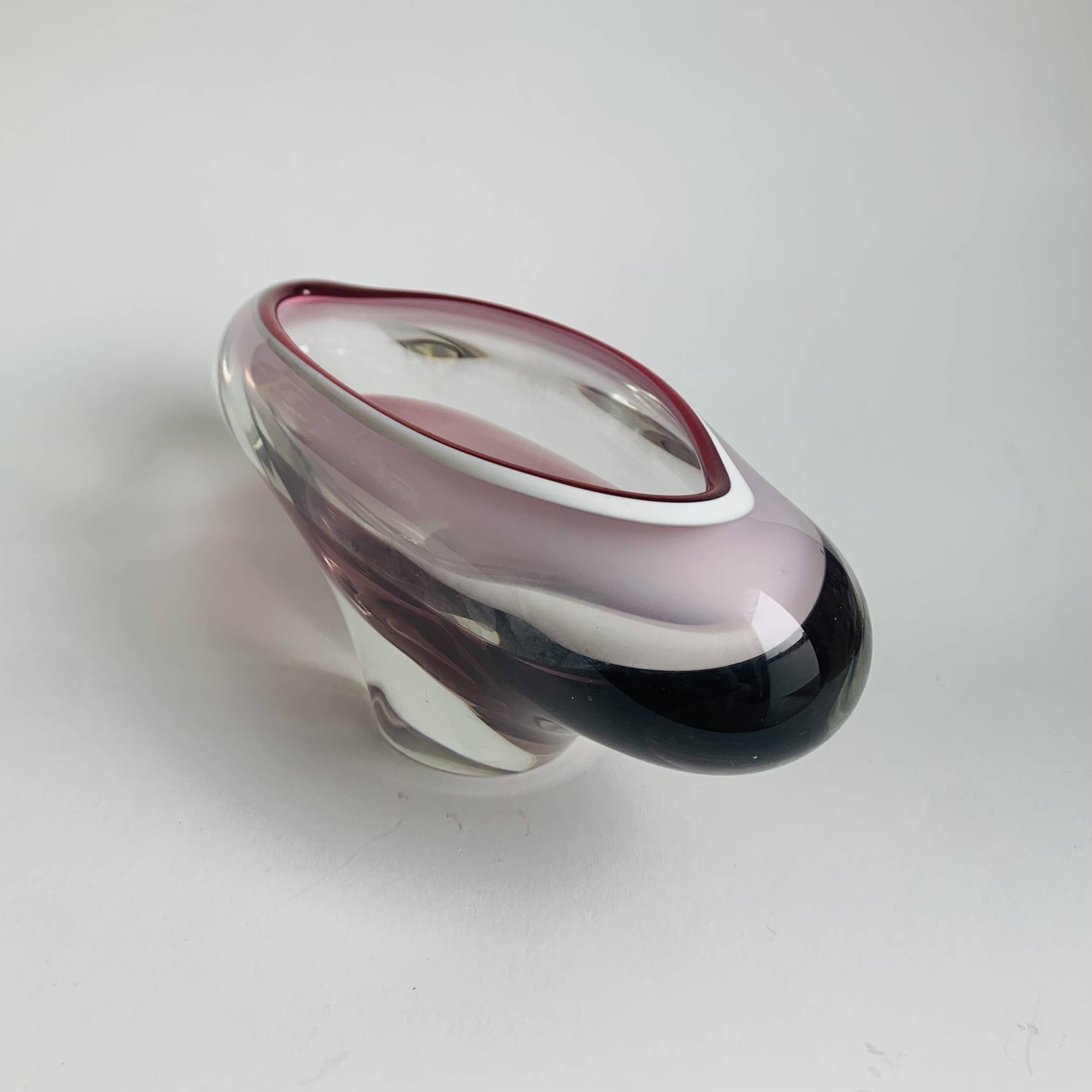 Glass  bowl Chribska Sklarna, Czechoslovakia, 1960s