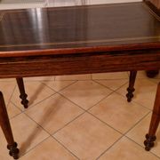 Restored antique Louis XVI style desk with a 19th-century leather top.