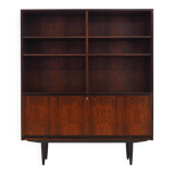 Bibliothèque en palissandre, design danois, années 1970, fabricant : Omann Jun