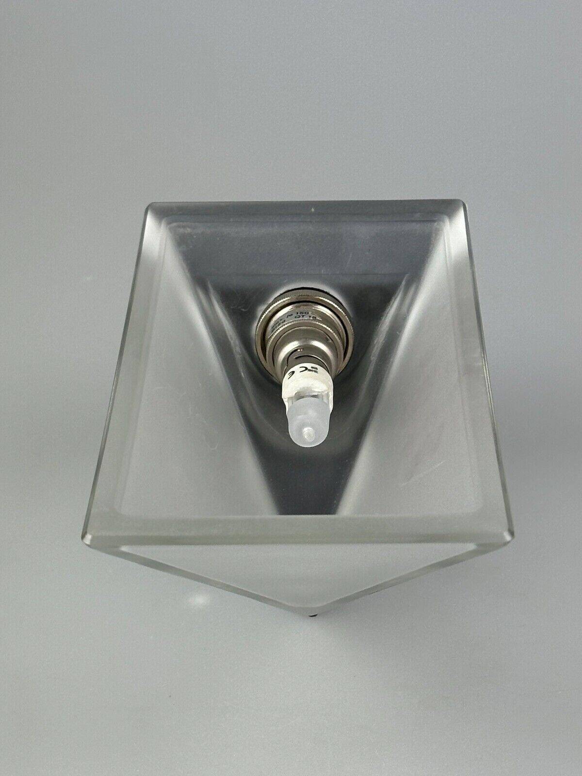 60s 70s Peill & Putzler Cube wall lamp Wall Sconce Ice Glass Space Age