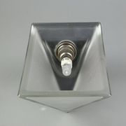 60s 70s Peill & Putzler Cube wall lamp Wall Sconce Ice Glass Space Age