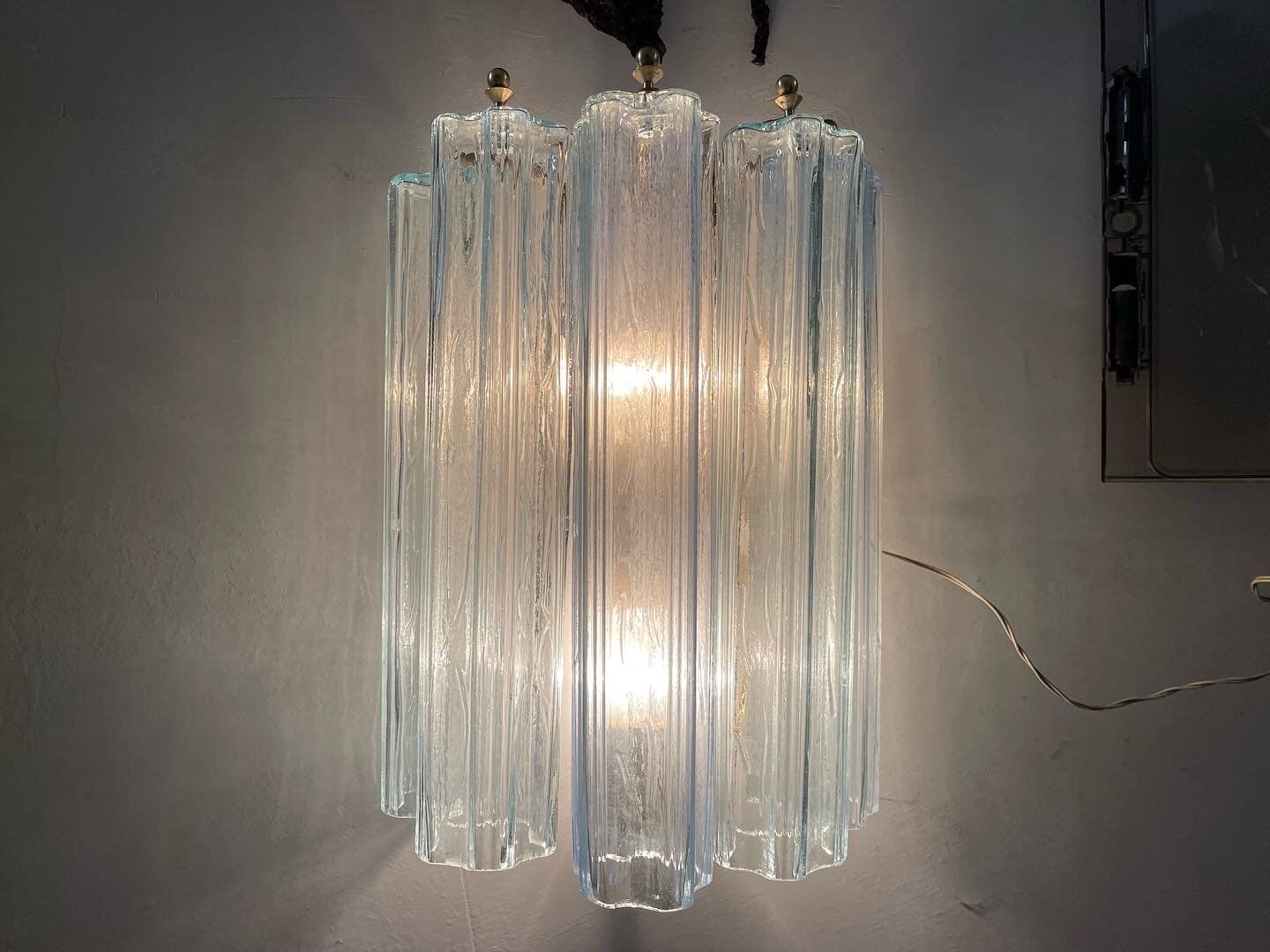 Italian Tube Wall Lights in Murano Glass, Set of 2