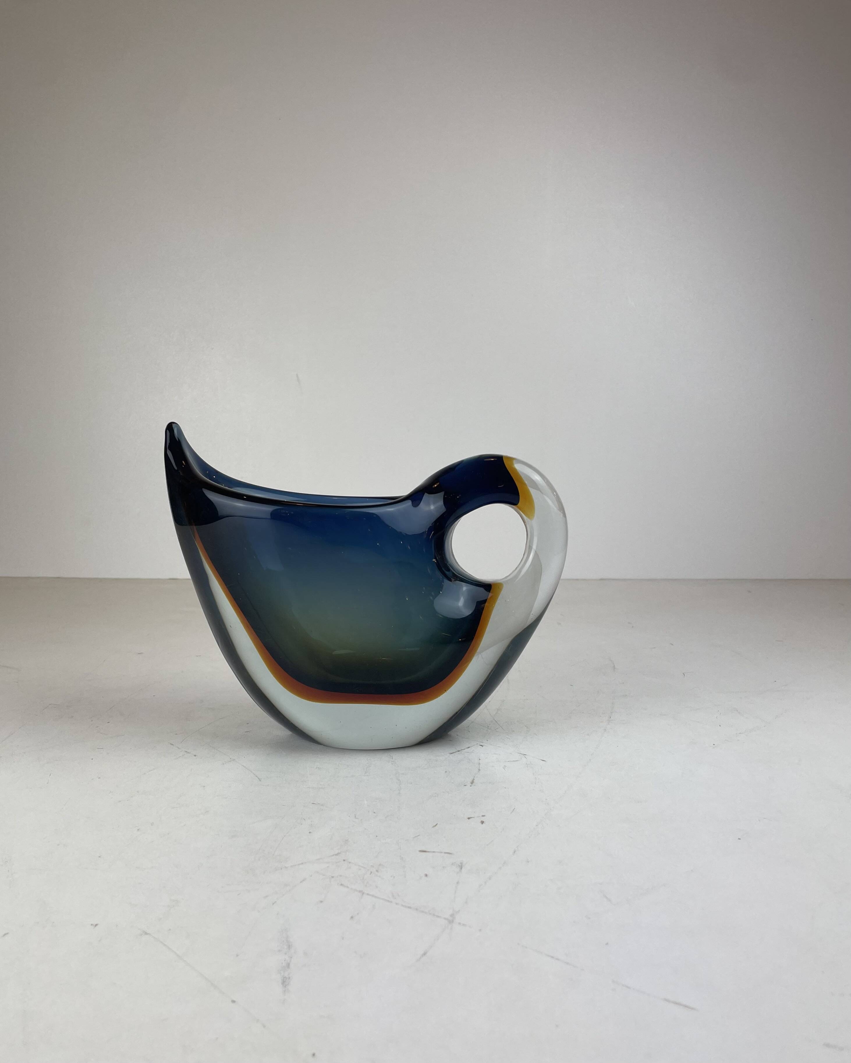 Sommerso Murano Glass Vase, att. to Flavio Poli for Seguso Vetri d’Arte, It
