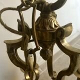 Lustre en bronze doré style Louis XVI