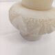 White alabaster vase – Unique piece Natural stone decoration