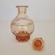 Set à liqueur en verre rose carafe, verre et plateau