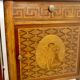 Pair of marquetry bedside tables decorated in marble façade Brèche d'Aleppo. Ref Toulouse.